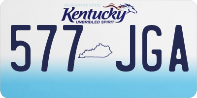 KY license plate 577JGA