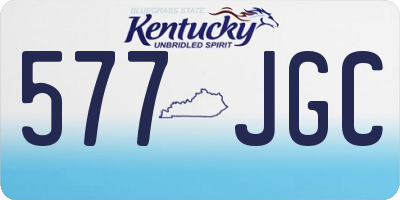 KY license plate 577JGC