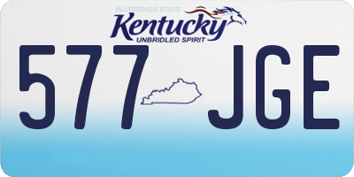 KY license plate 577JGE