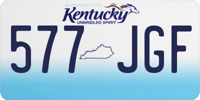 KY license plate 577JGF