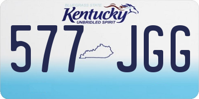 KY license plate 577JGG