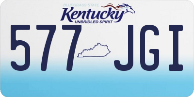 KY license plate 577JGI