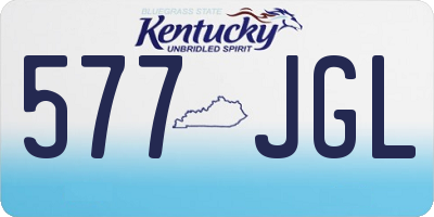 KY license plate 577JGL