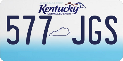 KY license plate 577JGS