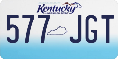 KY license plate 577JGT