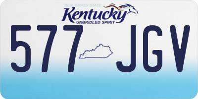 KY license plate 577JGV