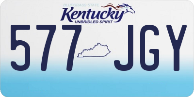 KY license plate 577JGY