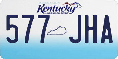 KY license plate 577JHA