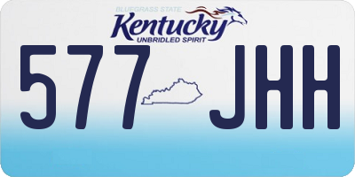 KY license plate 577JHH