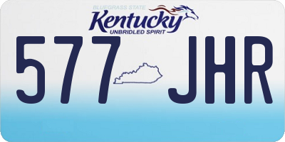 KY license plate 577JHR