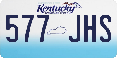 KY license plate 577JHS