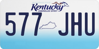 KY license plate 577JHU
