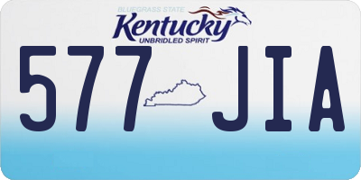 KY license plate 577JIA