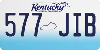 KY license plate 577JIB
