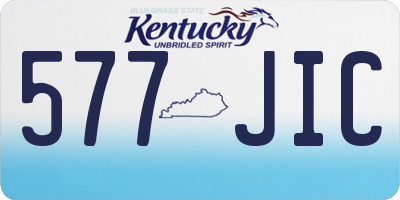 KY license plate 577JIC