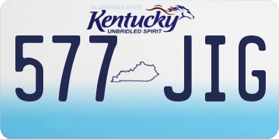 KY license plate 577JIG