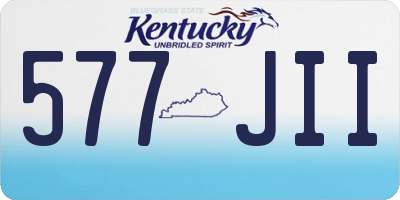 KY license plate 577JII