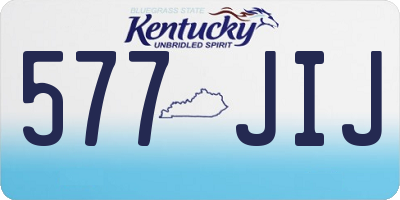 KY license plate 577JIJ