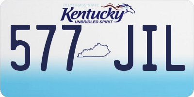 KY license plate 577JIL