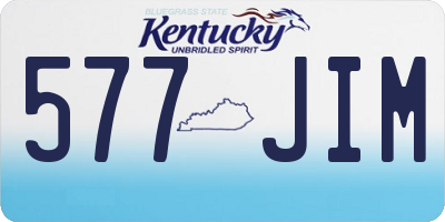 KY license plate 577JIM