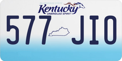 KY license plate 577JIO