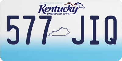 KY license plate 577JIQ