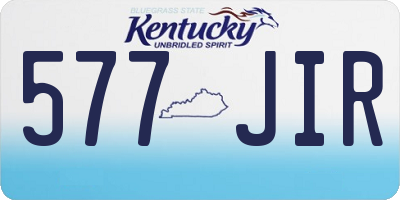 KY license plate 577JIR