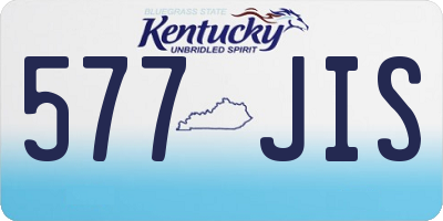 KY license plate 577JIS