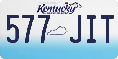 KY license plate 577JIT