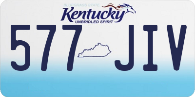KY license plate 577JIV