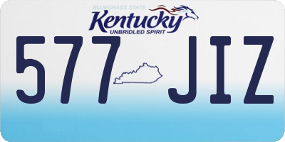 KY license plate 577JIZ