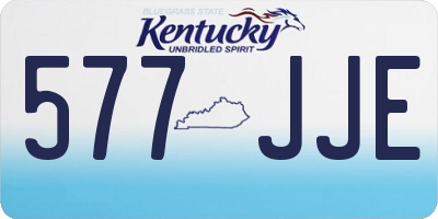 KY license plate 577JJE