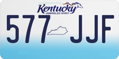 KY license plate 577JJF