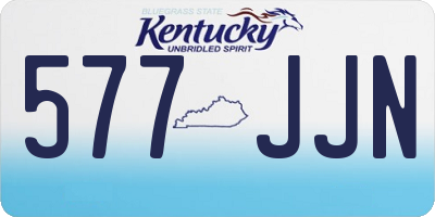 KY license plate 577JJN