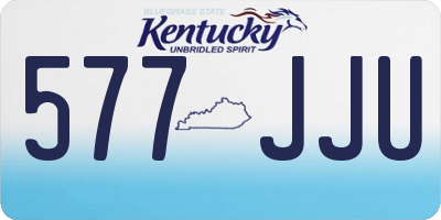 KY license plate 577JJU