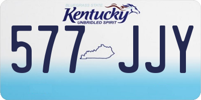 KY license plate 577JJY
