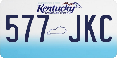 KY license plate 577JKC