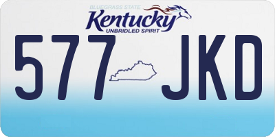 KY license plate 577JKD