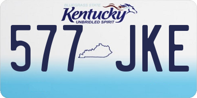 KY license plate 577JKE