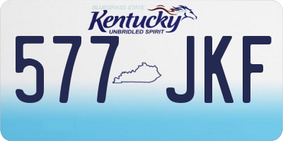 KY license plate 577JKF