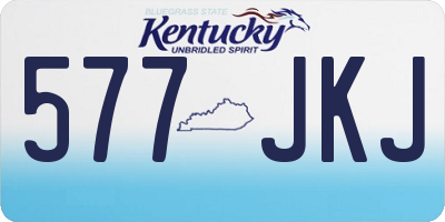 KY license plate 577JKJ