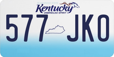 KY license plate 577JKO