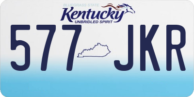 KY license plate 577JKR