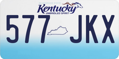 KY license plate 577JKX