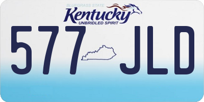 KY license plate 577JLD