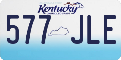 KY license plate 577JLE
