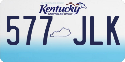 KY license plate 577JLK