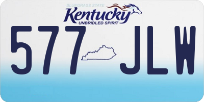 KY license plate 577JLW