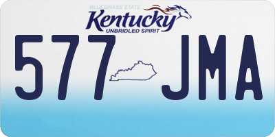KY license plate 577JMA