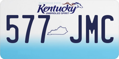 KY license plate 577JMC